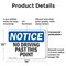 Signmission No Driving Past This Point OSHA Notice Sign, Plastic, 14in W x 10in L, 2PK OS-2PACK-NS-P-1014-L-14495 - alternate 7